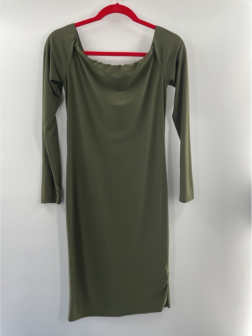 Lyss Loo women’s maxi large green Shoulder knee length long sleeve 078